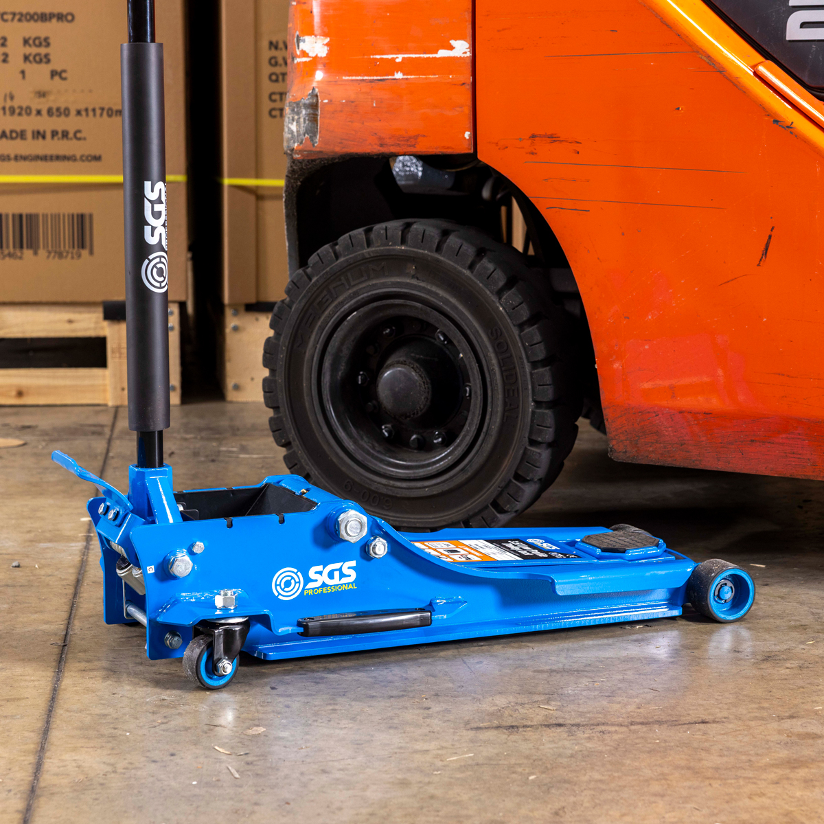 SGS Professional 3.5 Tonne Low Profile Trolley Jack with Foot Pump
